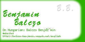 benjamin balczo business card